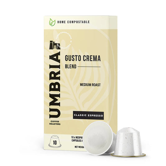 Gusto Crema Blend - Compostable Nespresso Compatible Capsules