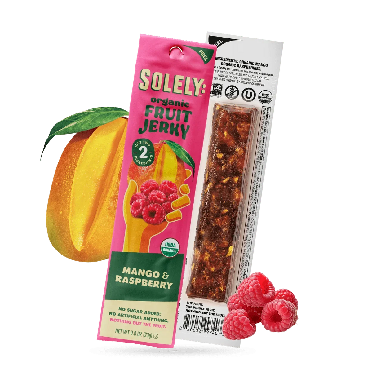 Solely: Organic Fruit Jerky (Mango & Raspberry)